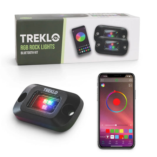 Treklo RGB rock light set available in 6 pack or 8 pack configurations