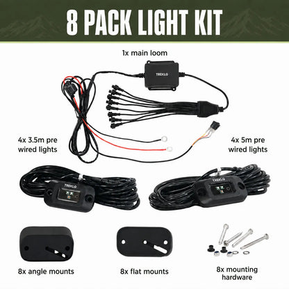 RGB rock lights for caravan and campervan exterior lighting