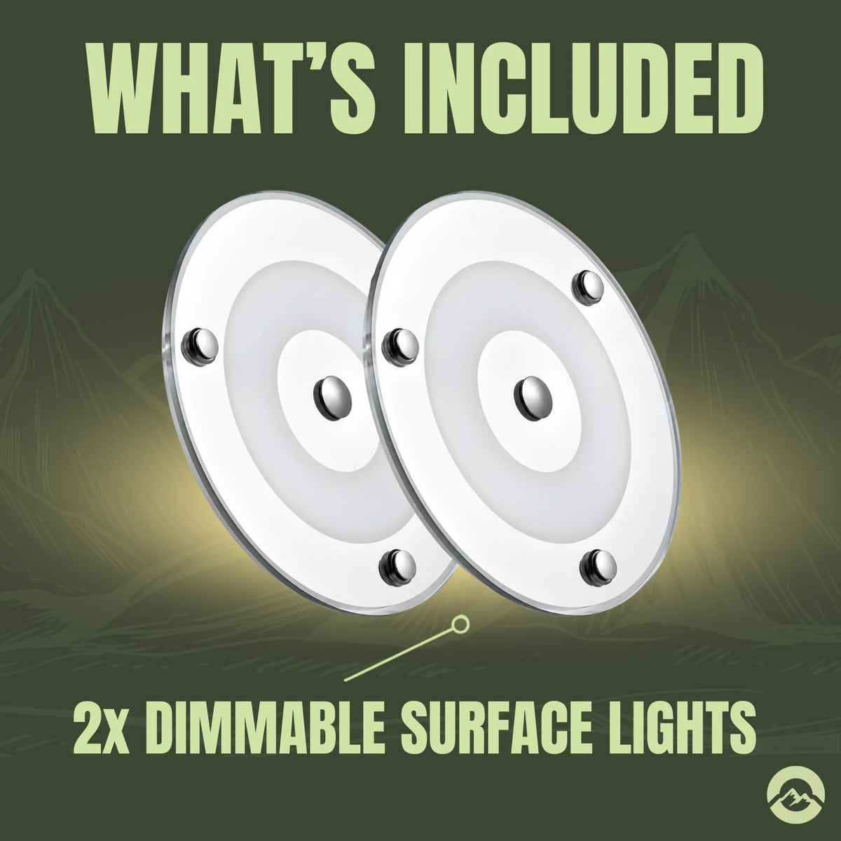 Treklo RV warm white overhead light pair for creating a comfortable mobile living environment