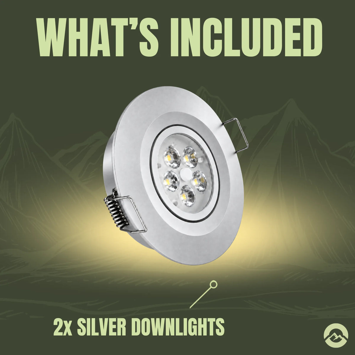 Treklo silver directional motorhome lights with dual colour output for flexible interior use