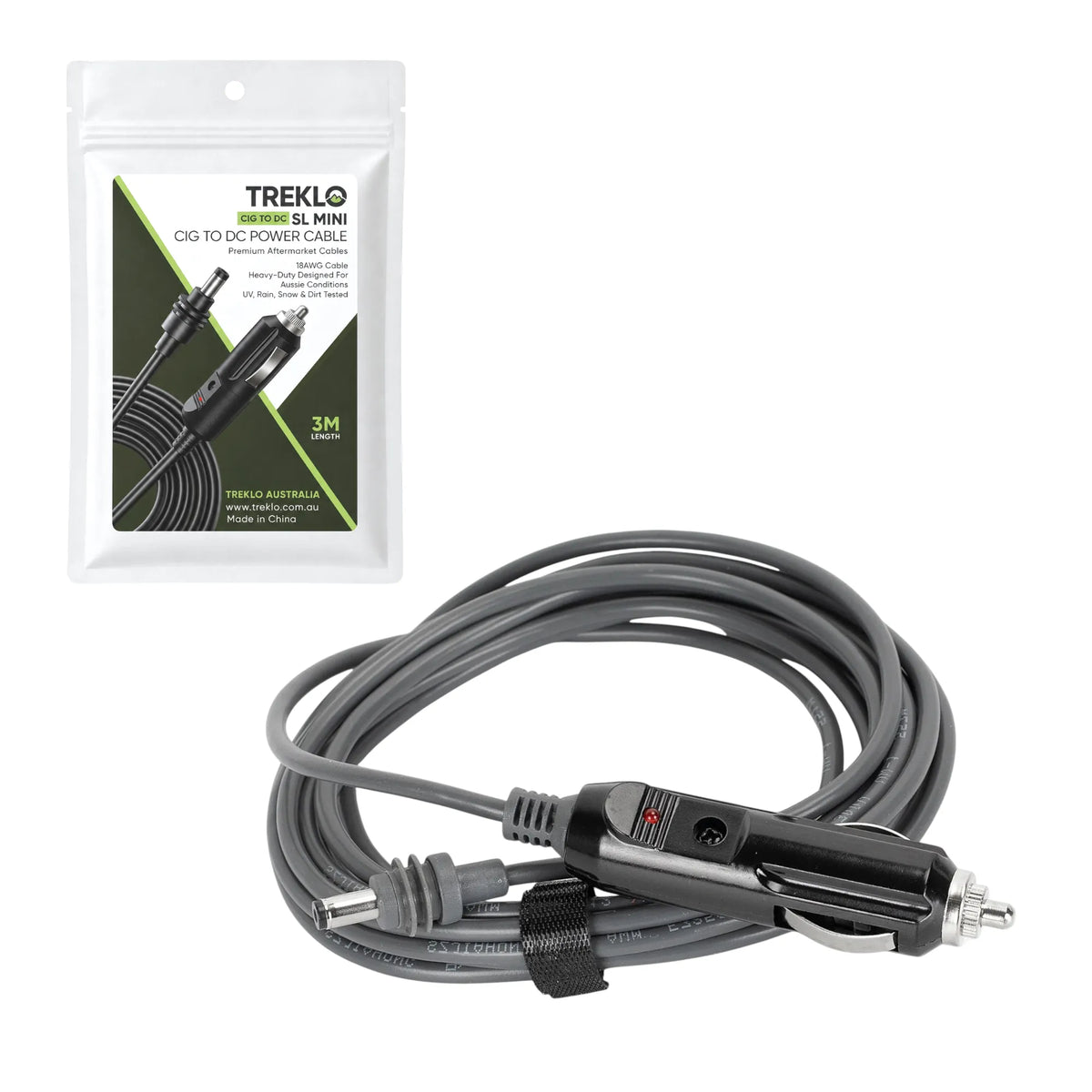 Treklo Starlink Mini 12v 24v cigarette lighter power cable for caravan and campervan use