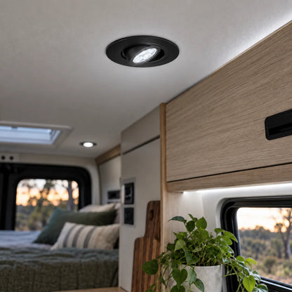 Treklo two pack ceiling downlights with red night mode for campervan sleeping areas