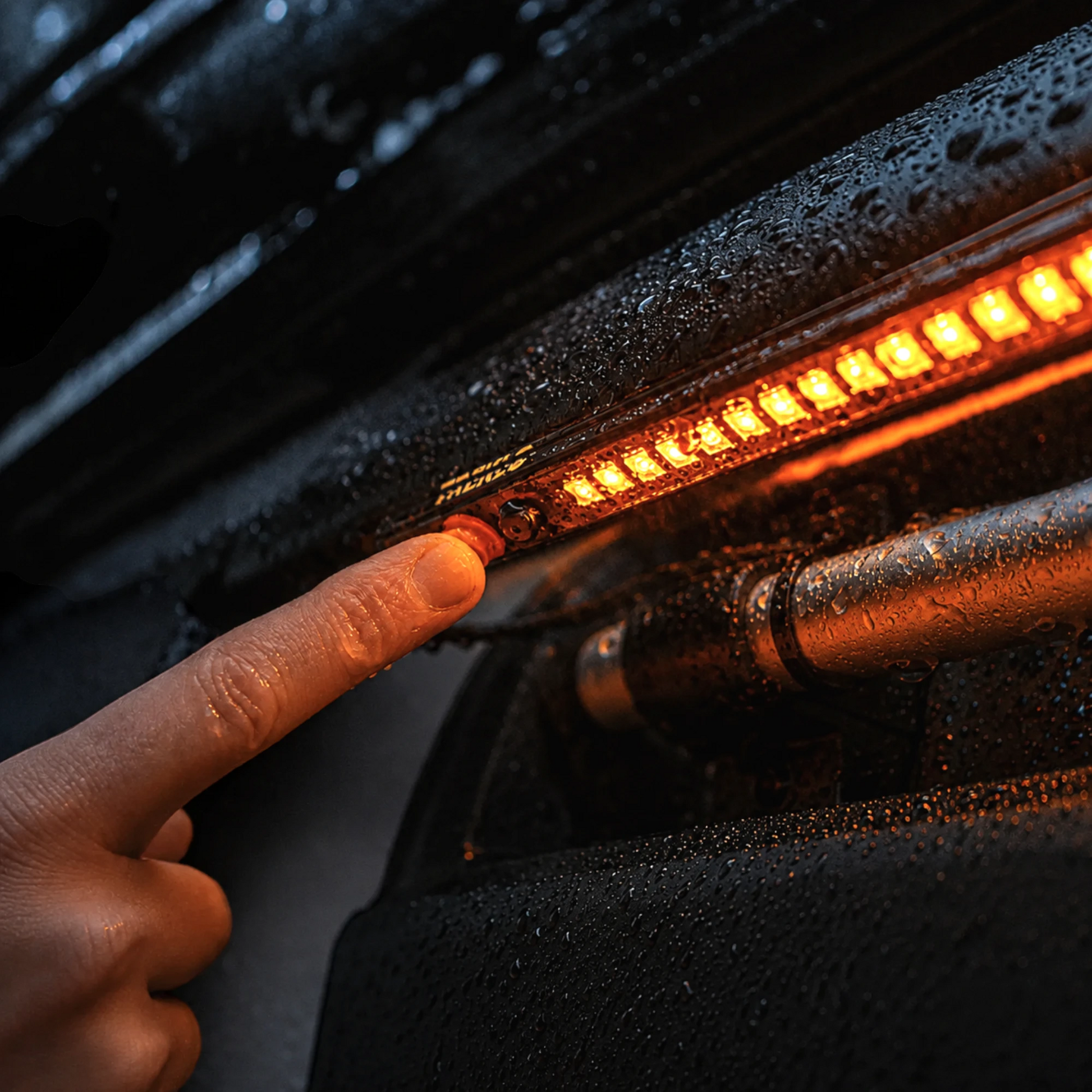Rigid warm white LED light bar for vehicle, caravan, and marine interiors