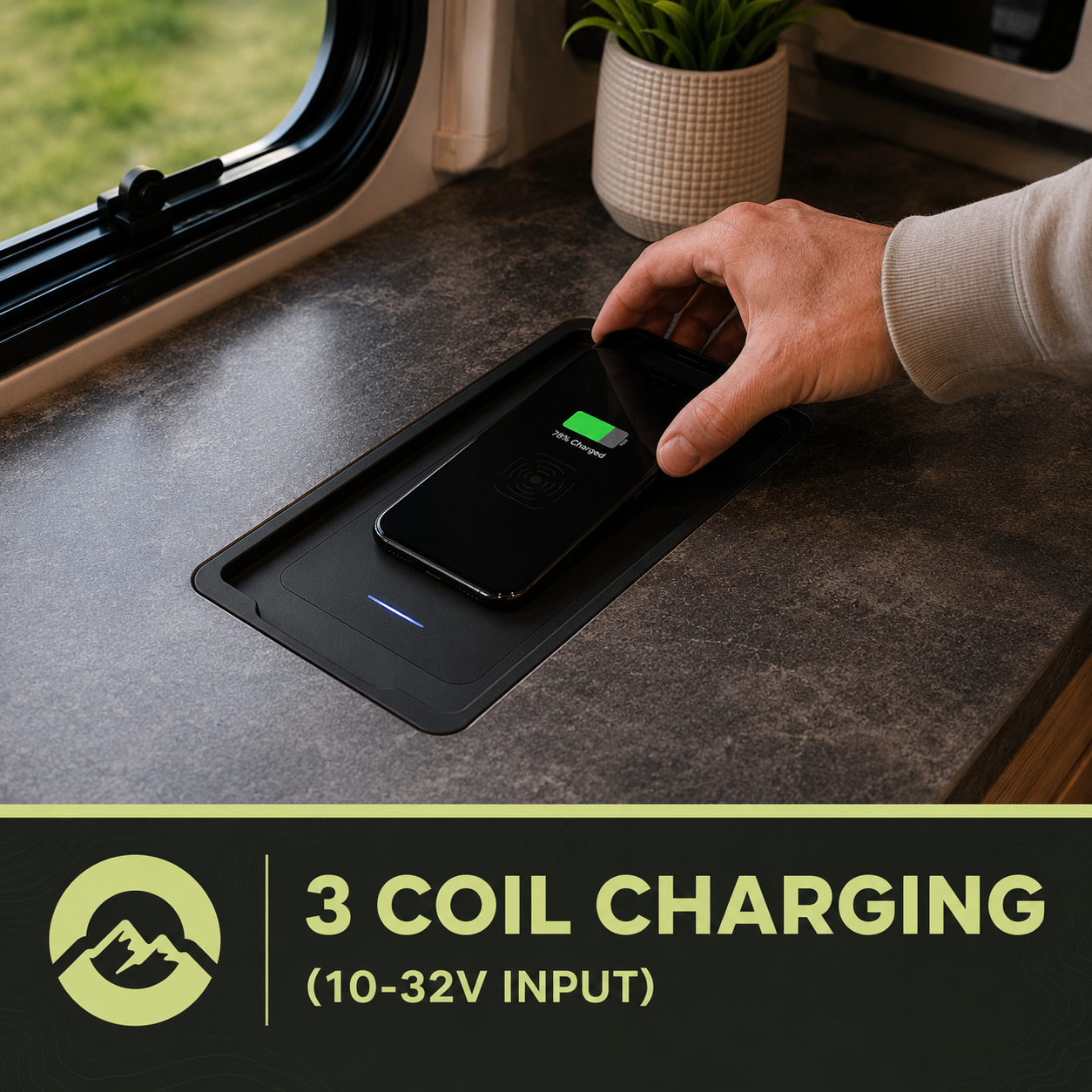Treklo 15W wireless charging pad with sleek matte surface
