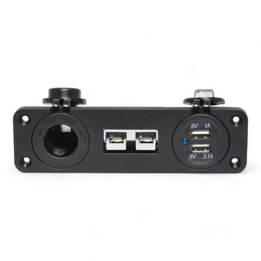 trio anderson 12v socket and usb surface mount for campervans