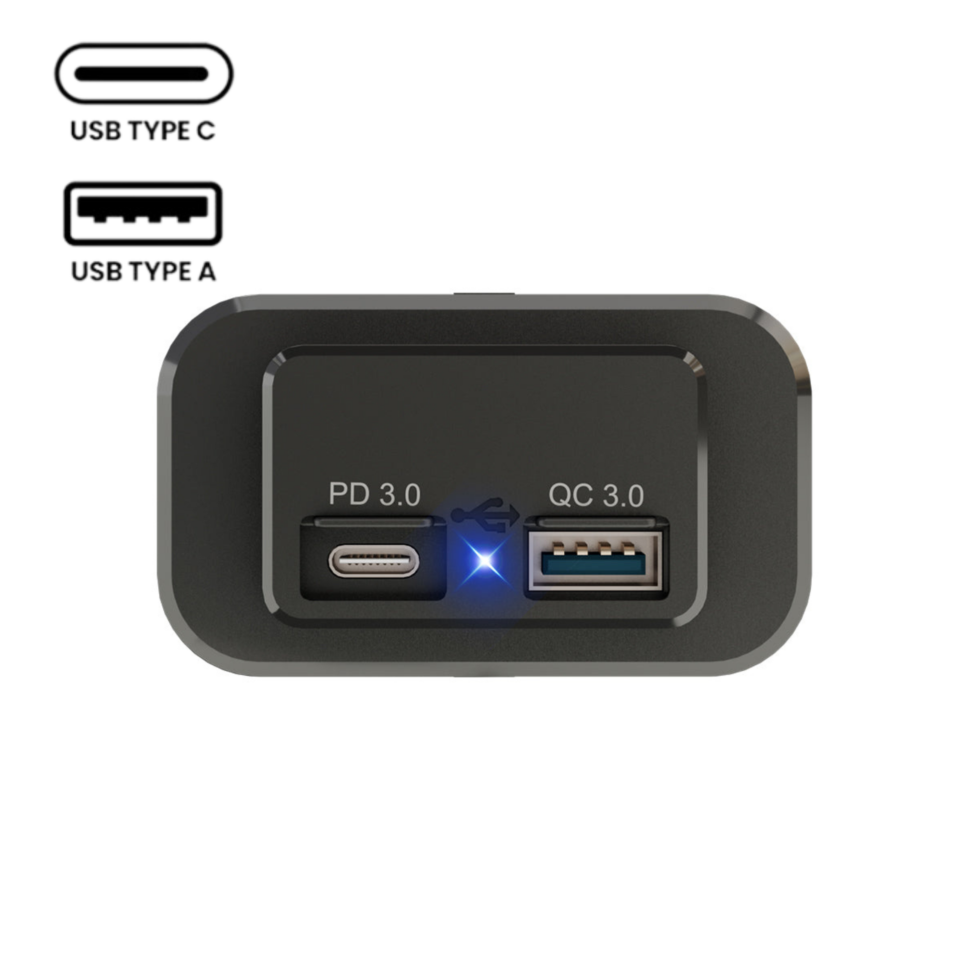dual usb a and c charging socket for campervans