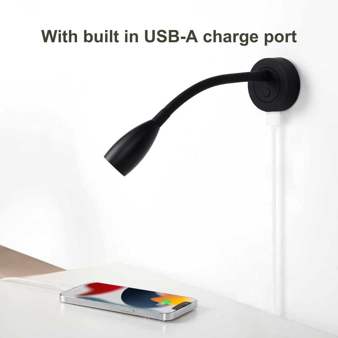 Pair of Max Reading Lights with USB and Dimming