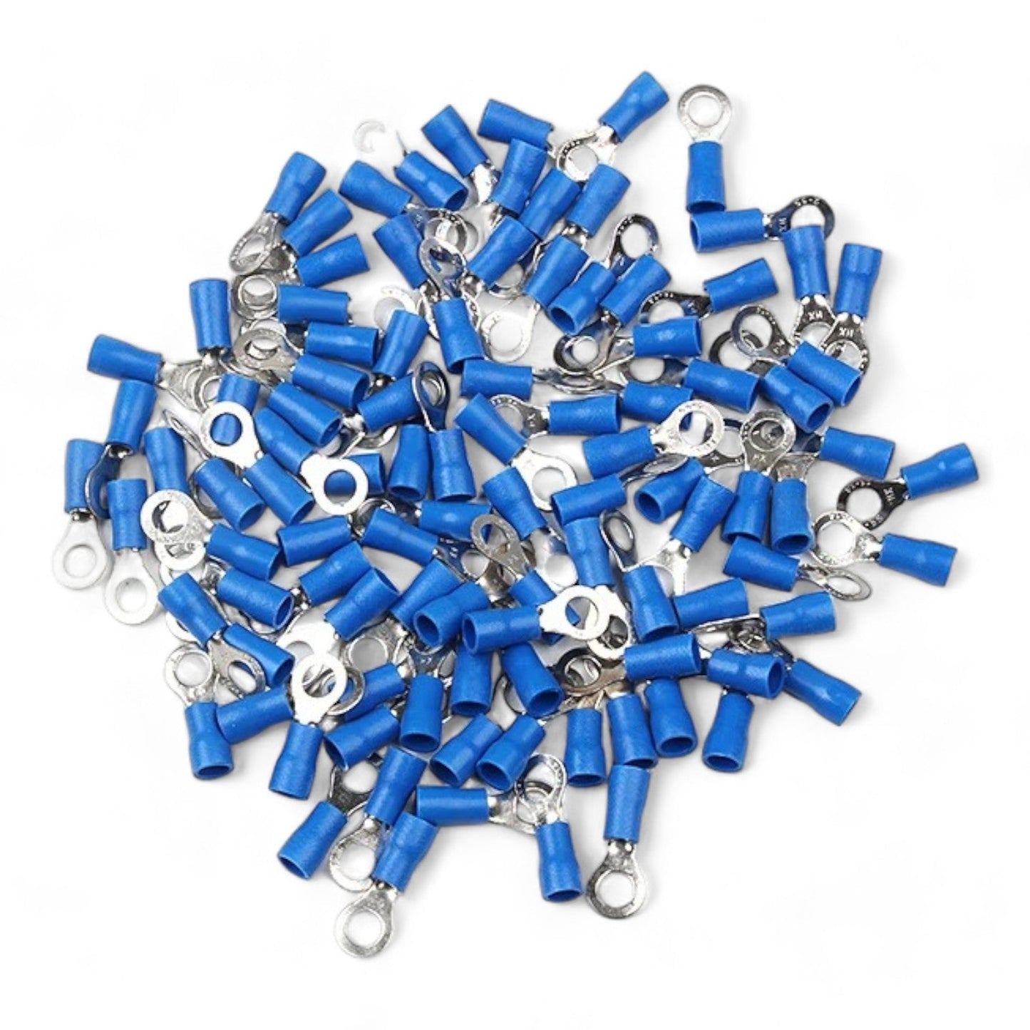 BLUE M5 Insulated Ring Terminal, 1.5mm² to 2.5mm² Wire Size 50 Pack