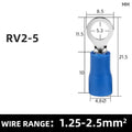 BLUE M5 Insulated Ring Terminal, 1.5mm² to 2.5mm² Wire Size 50 Pack