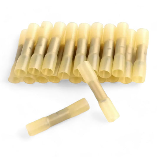 Yellow Heat Shrink Butt Connector, 4.00mm² to 6.00mm² Wire Size (Pack 100)
