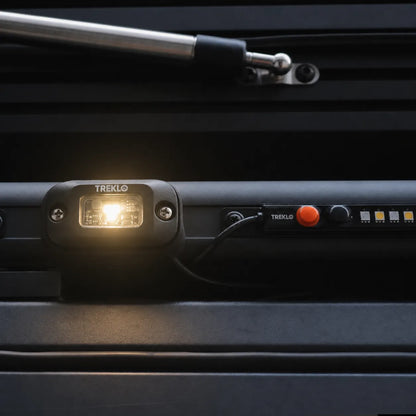 Compact exterior lighting kit for adventure vehicles and work applications