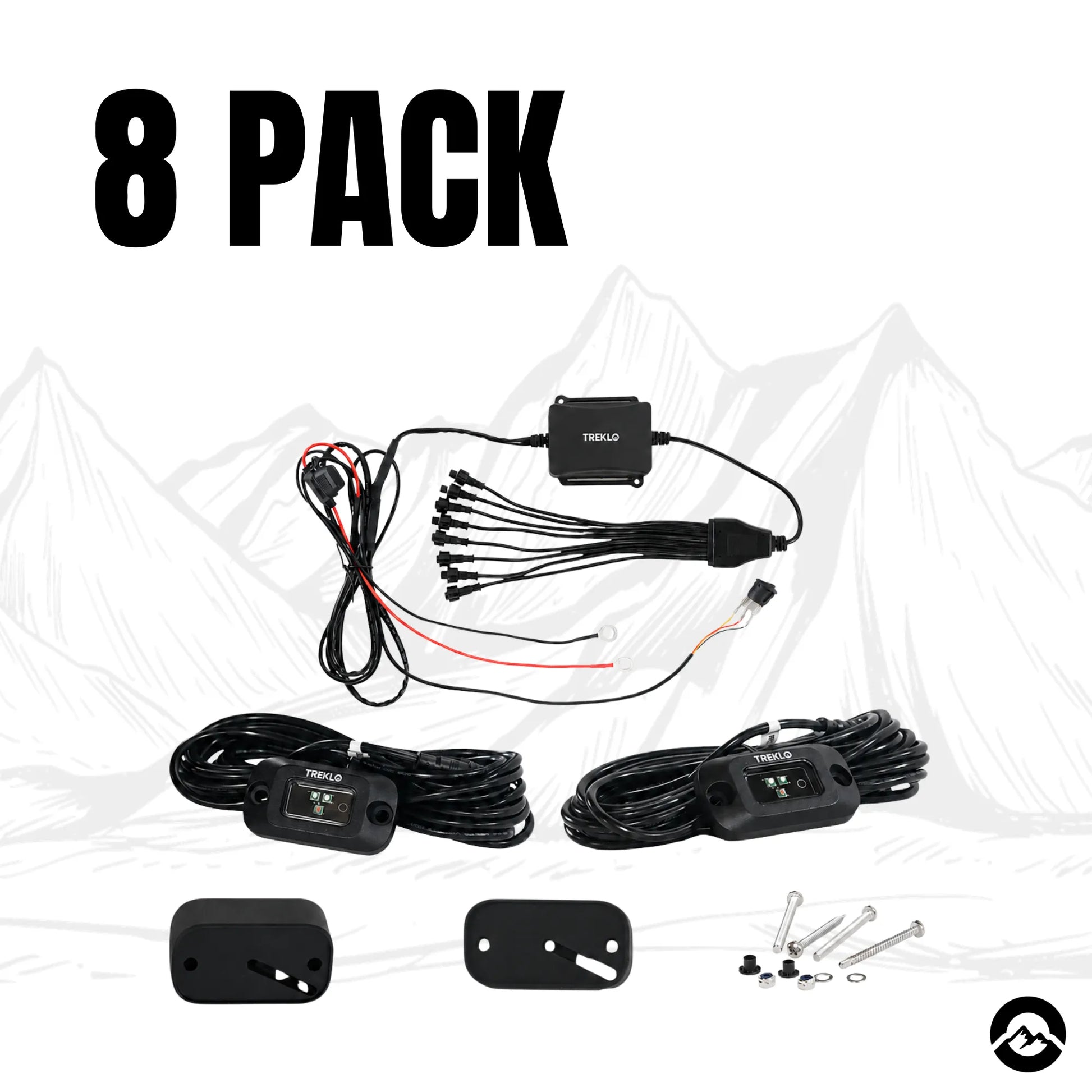 Durable RGB rock lights for adventure vehicles and outdoor applications