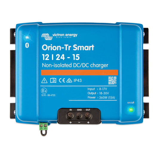 victron orion-tr smart 12/24-15a non-isolated dc-dc charger for caravan or rv