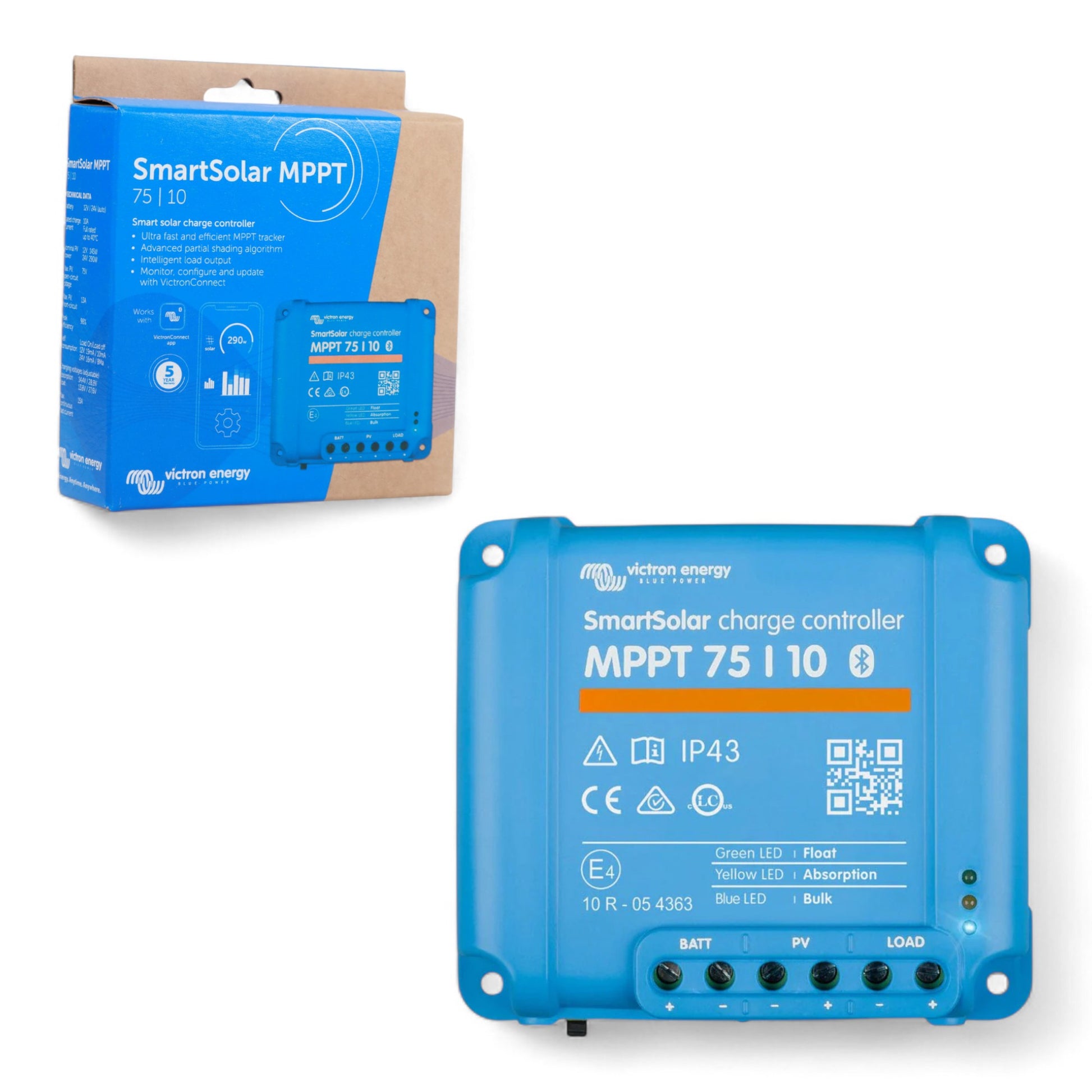 victron smartsolar mppt 75/10 bluetooth solar charge controller 12v 24v