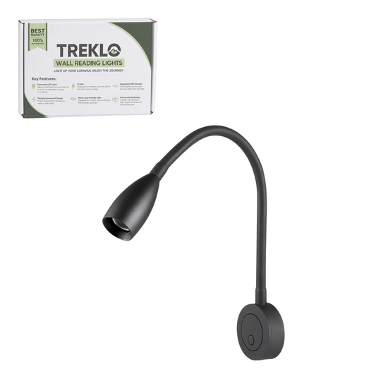 Wall mounted LED reading light for caravan and campervan bedside lighting