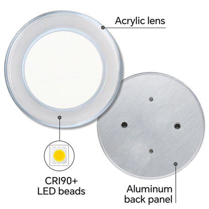 LED disc light emitting warm white illumination