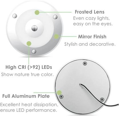 dimmable warm white dome light with soft glow