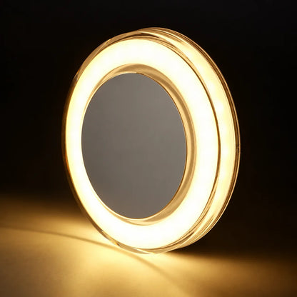 Warm white LED disc light set by Treklo for caravan bedrooms, lounges, and living areas