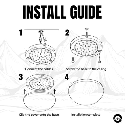 Warm white Treklo LED motorhome ceiling lights for clean and practical overhead installations