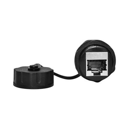 IP68 RJ45 waterproof connector attached to ethernet cables