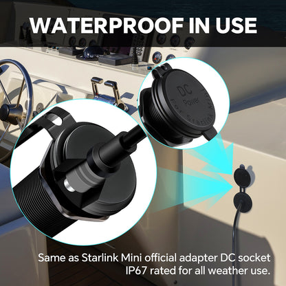 Starlink Mini Waterproof Boosted Caravan / Canopy Power Outlet