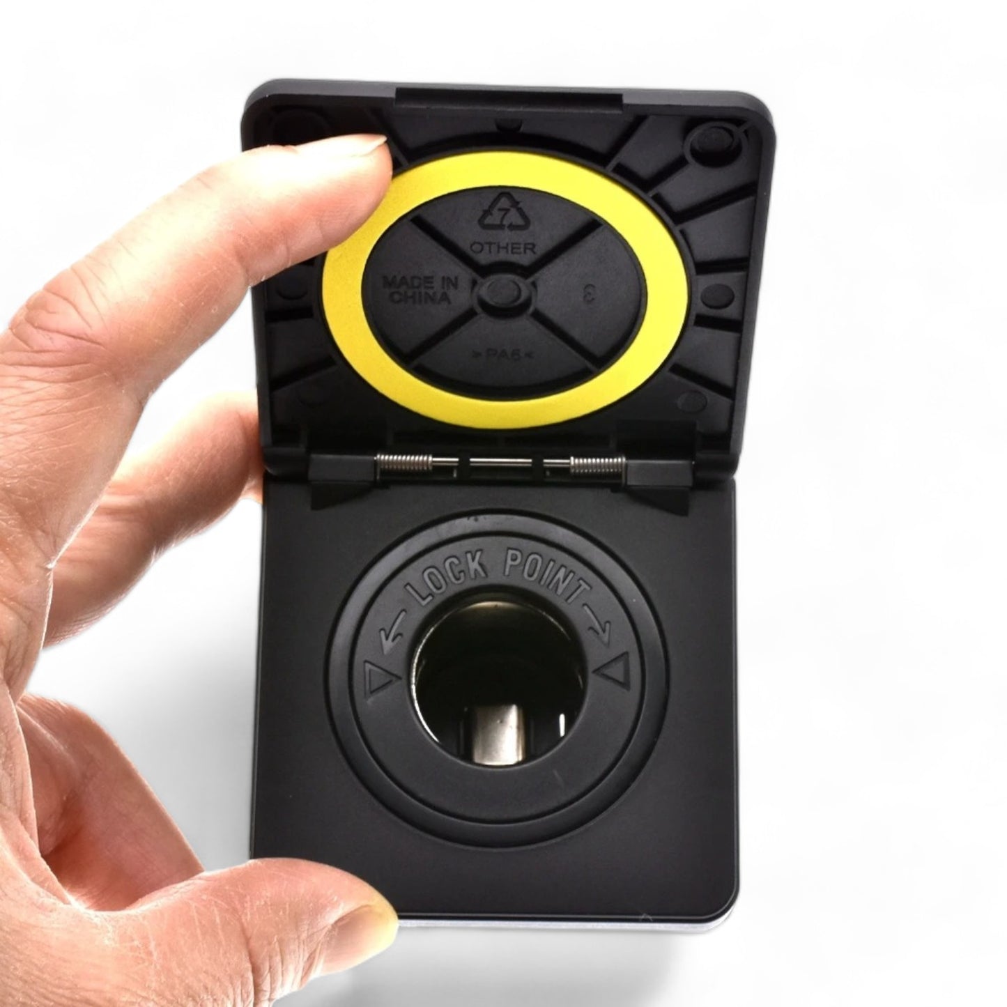 weatherproof 12v socket in black for campervans