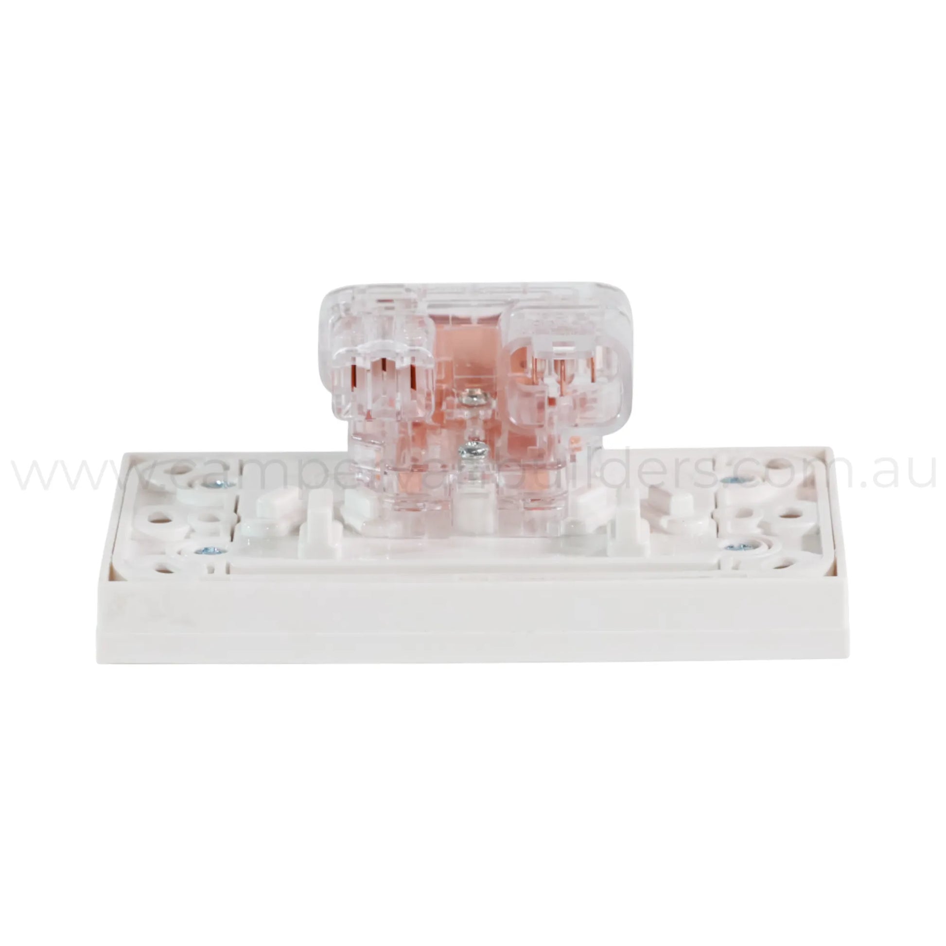 plug and play white dual gpo ideal for caravan internal 240v power points