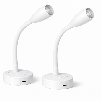 white dimmable led reading lights for campervans