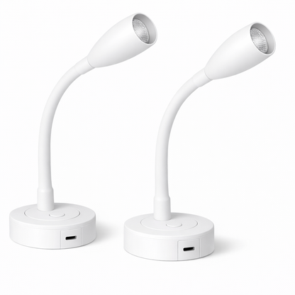 white dimmable led reading lights for campervans