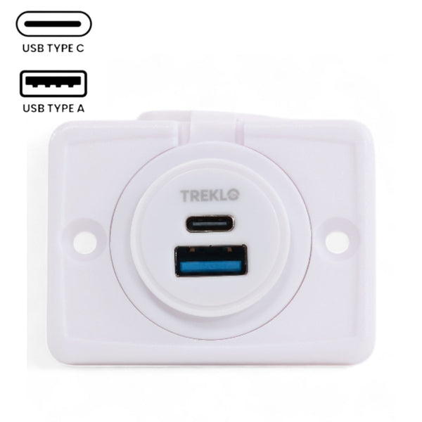 dual usb a and usb c charging socket for campervans