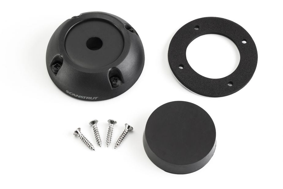 Caravan white vertical cable seal for clean waterproof installations