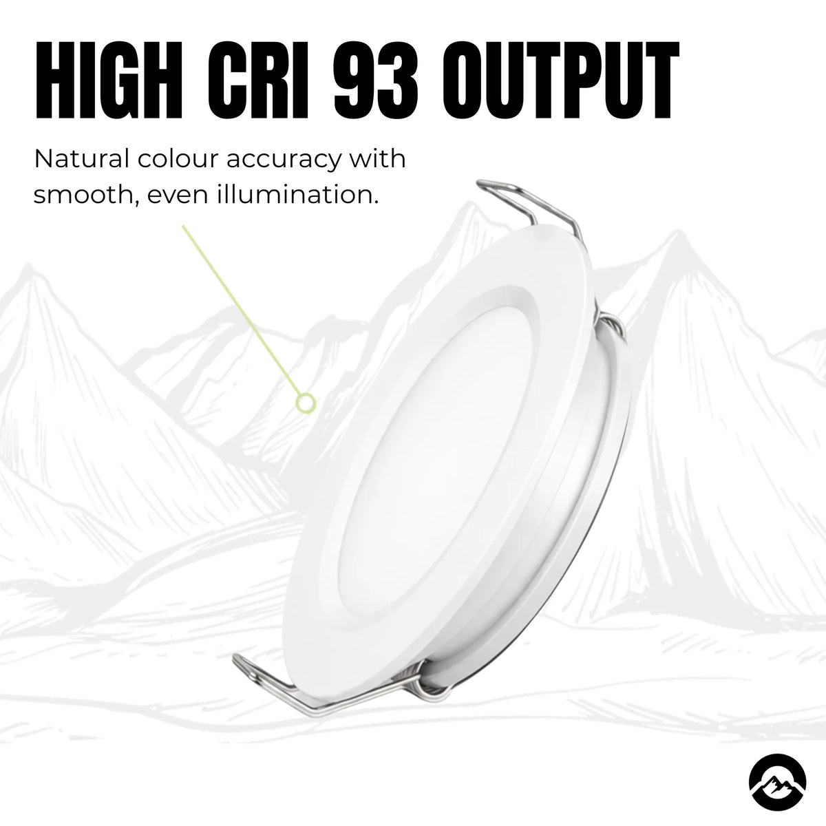 White campervan ceiling downlights for clean and practical interior lighting