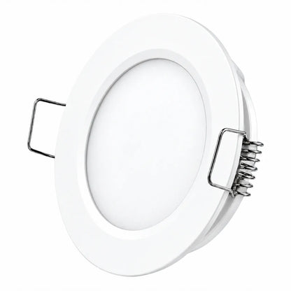 Four pack of white LED downlights for caravan interior lighting