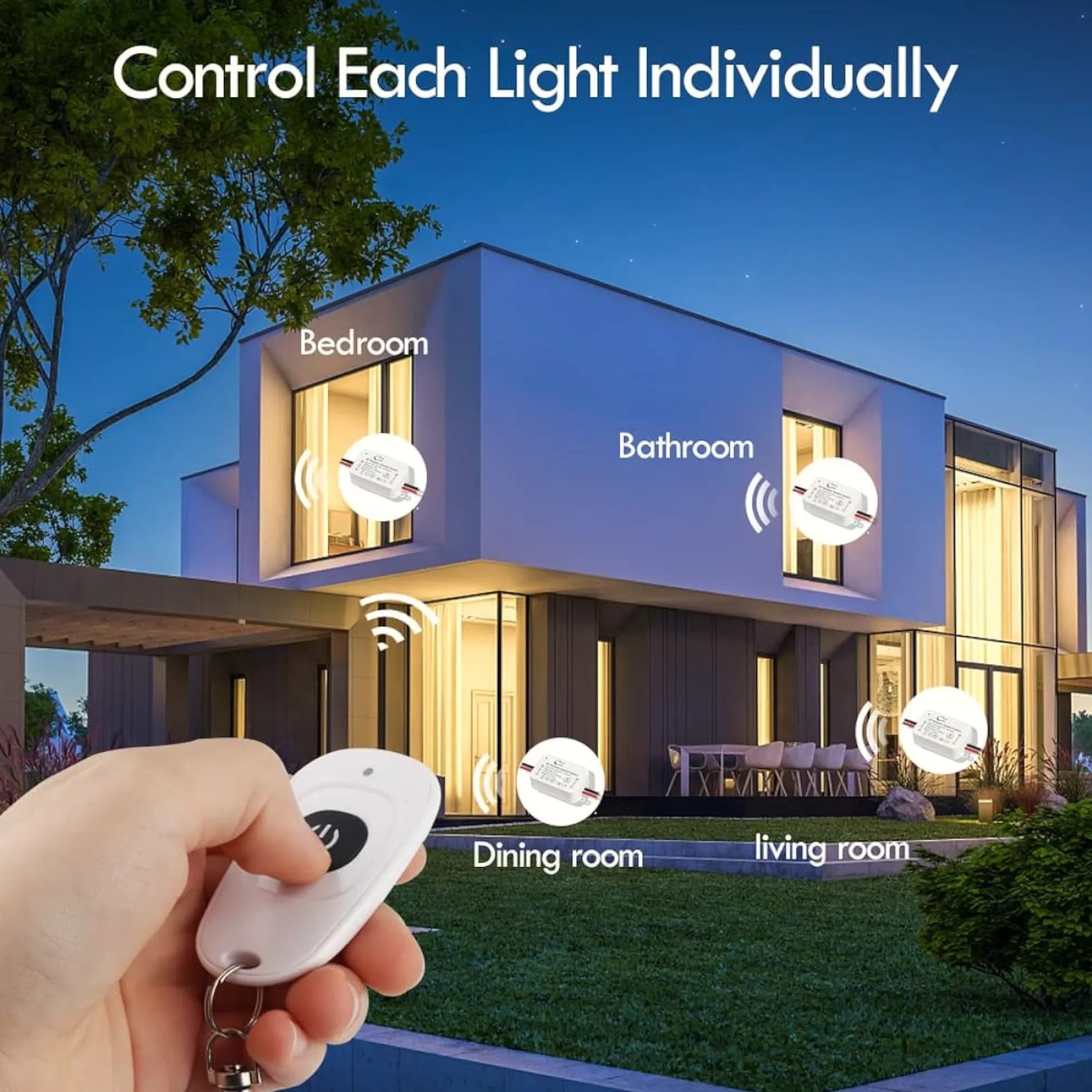 compact hardwired wireless rf relay module for campervan and caravan power control