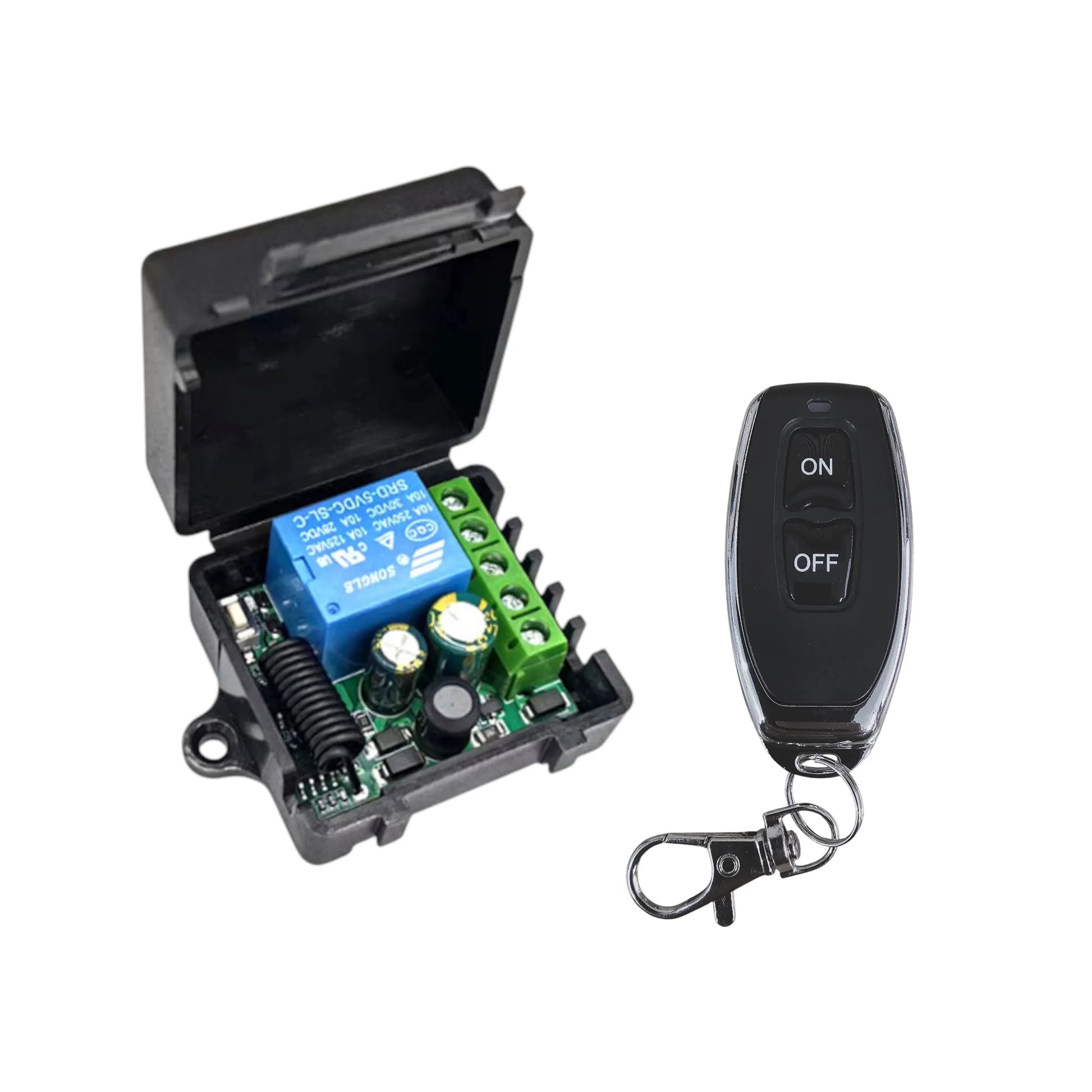 wireless rf relay switch 12v dc for campervan accessory switching and remote control circuits