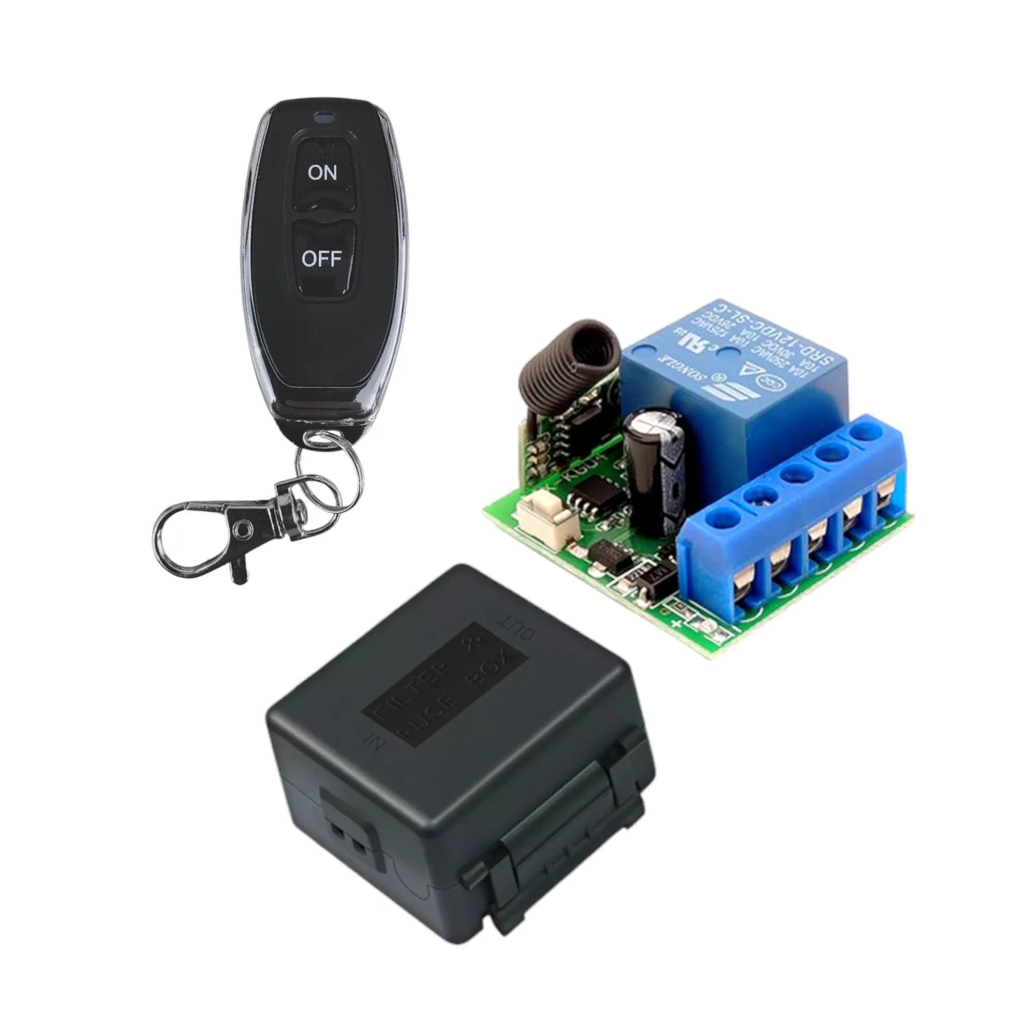 Wireless RF relay switch 12v DC remote control module for caravan, rv, and campervan installs