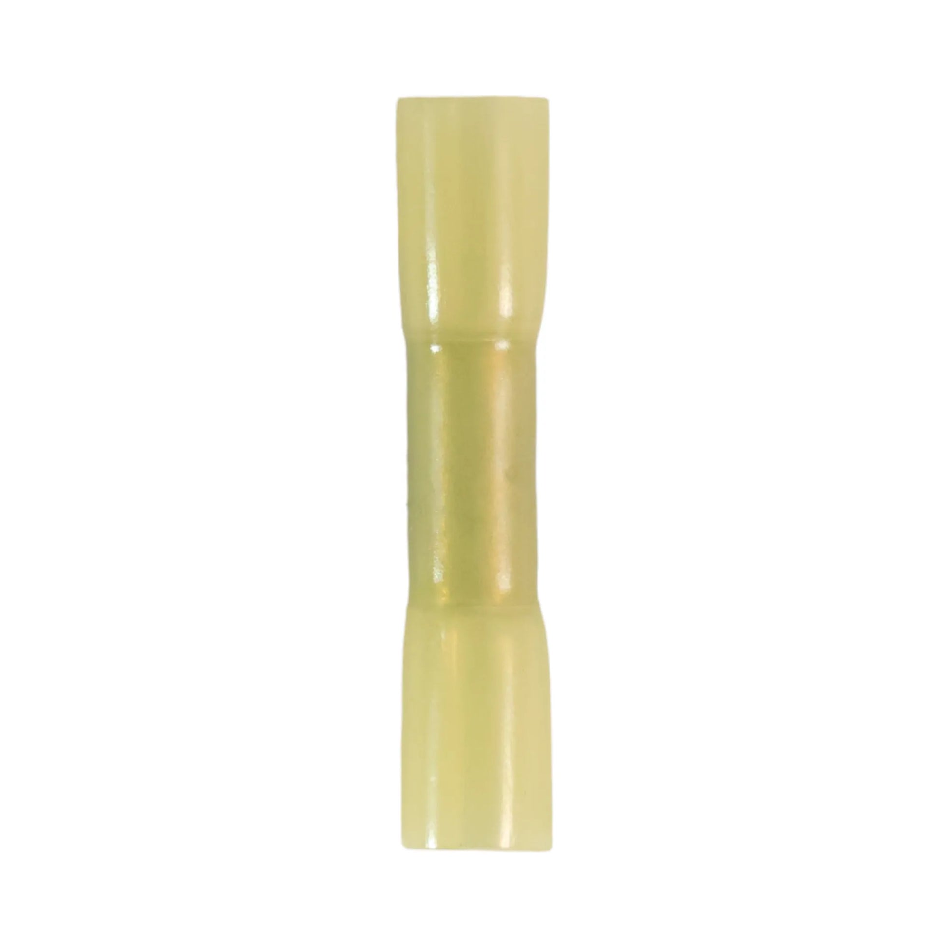 Yellow heat shrink butt splice connector (100 pack) for caravan, rv, and campervan waterproof 12v wiring joins