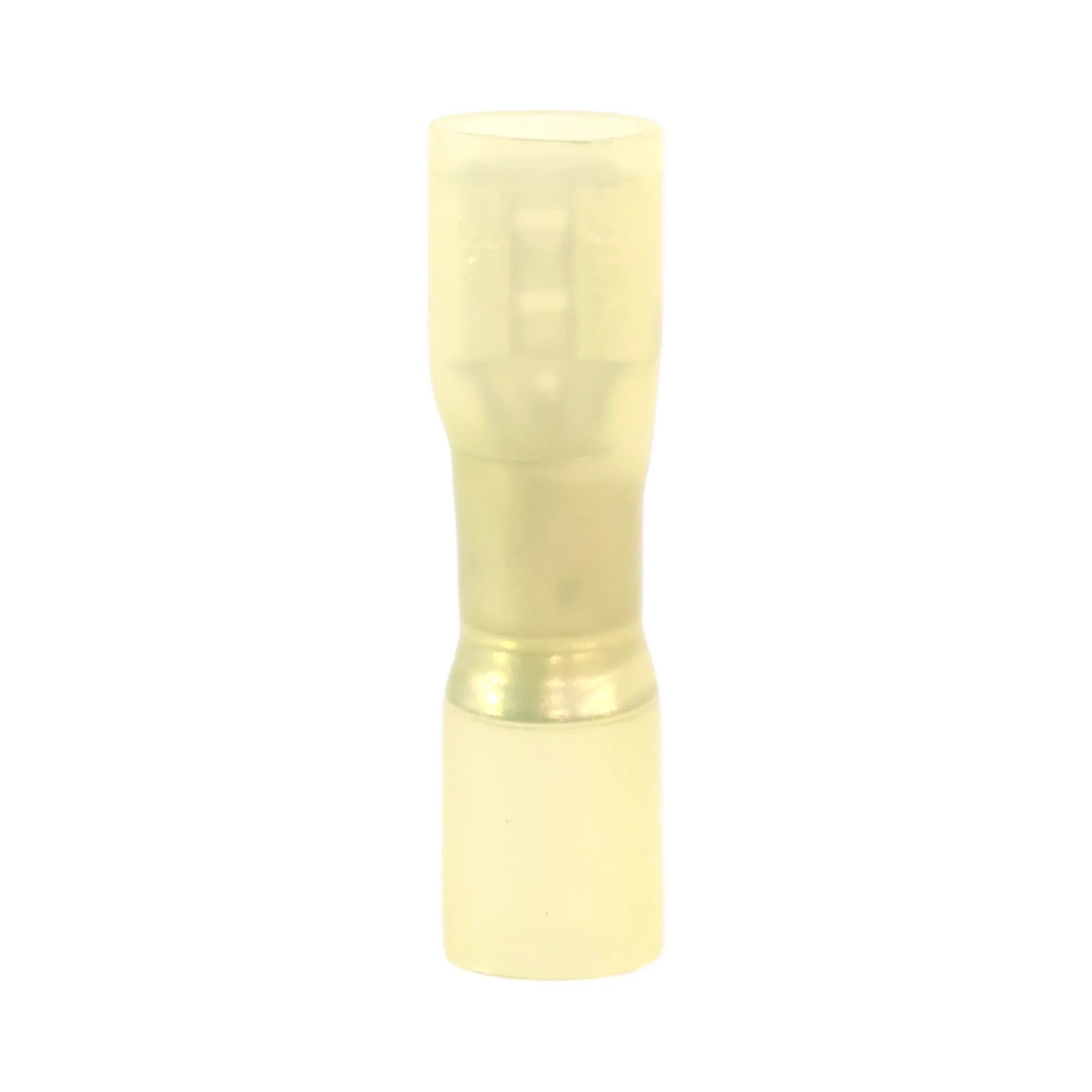 Yellow heat shrink fully insulated female quick disconnect (100 pack) for caravan, rv, and campervan waterproof 12v wiring connections