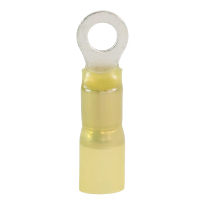 Yellow heat shrink ring terminal M5 (100 pack) for caravan, rv, and campervan waterproof 12v wiring connections