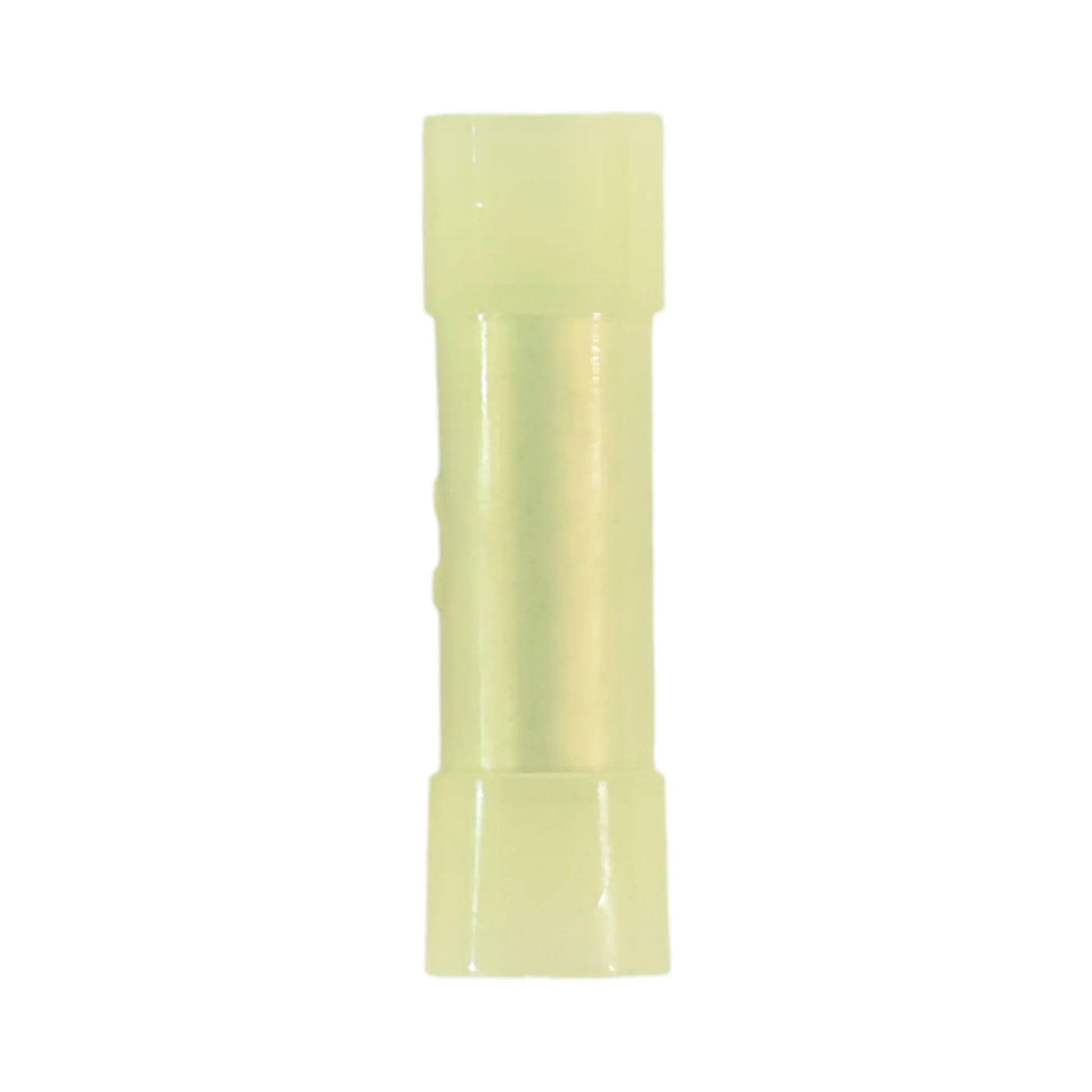 Yellow nylon insulated butt splice connector (100 pack) for caravan, rv, and campervan 12v wiring joins