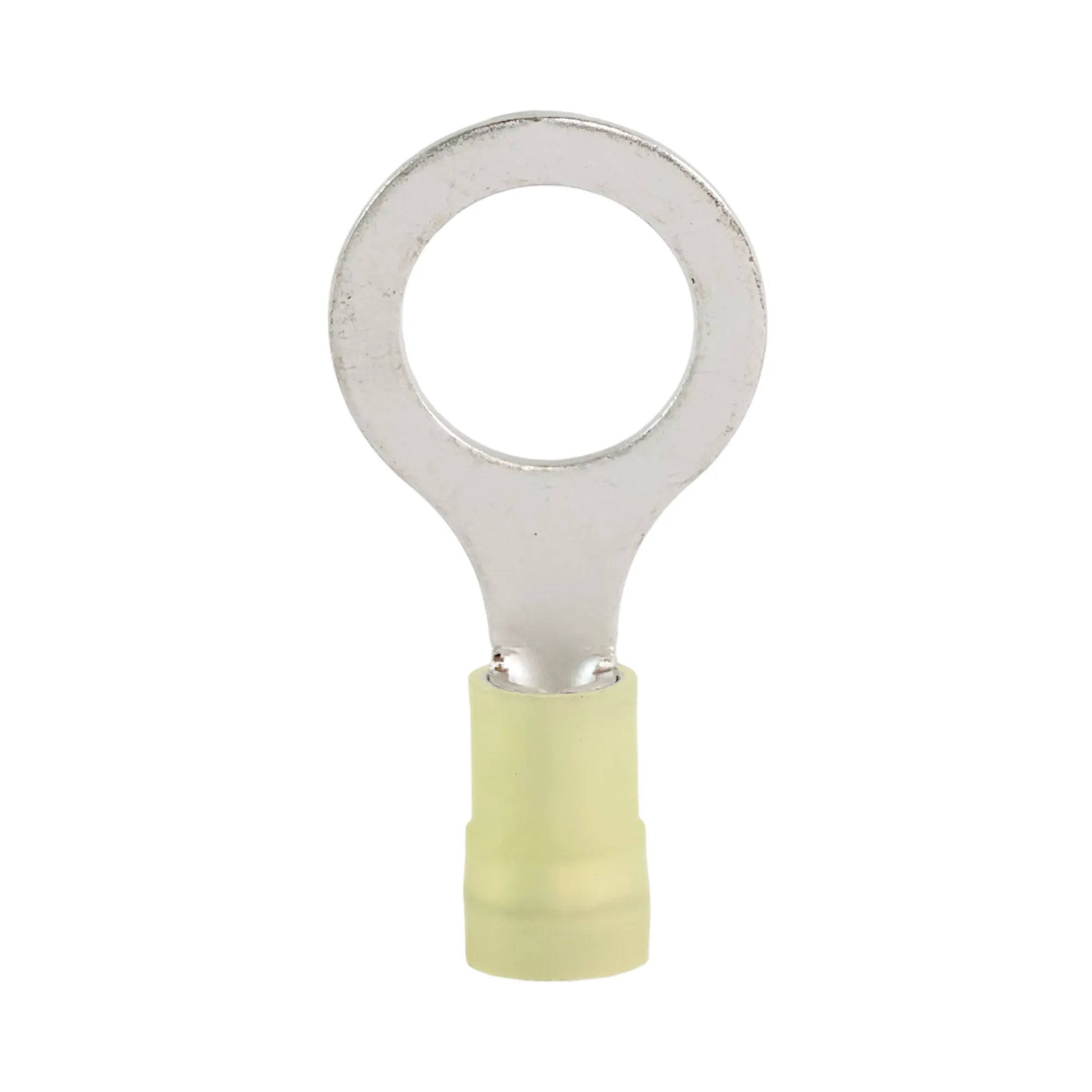 Yellow nylon insulated ring terminal M12 (100 pack) for caravan, rv, and campervan 12v wiring connections
