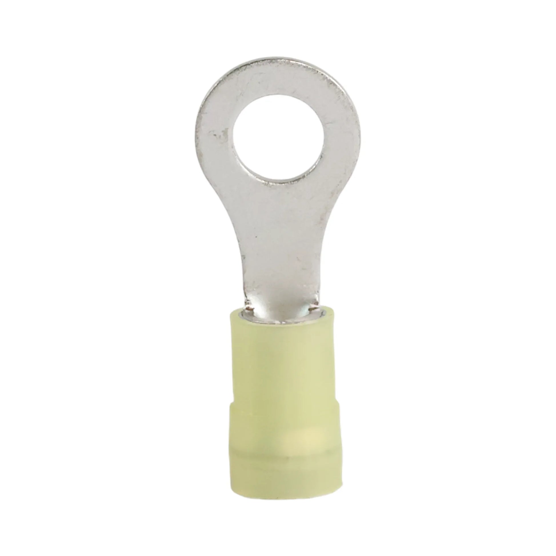 Yellow nylon insulated ring terminal M6 (100 pack) for caravan, rv, and campervan 12v wiring connections