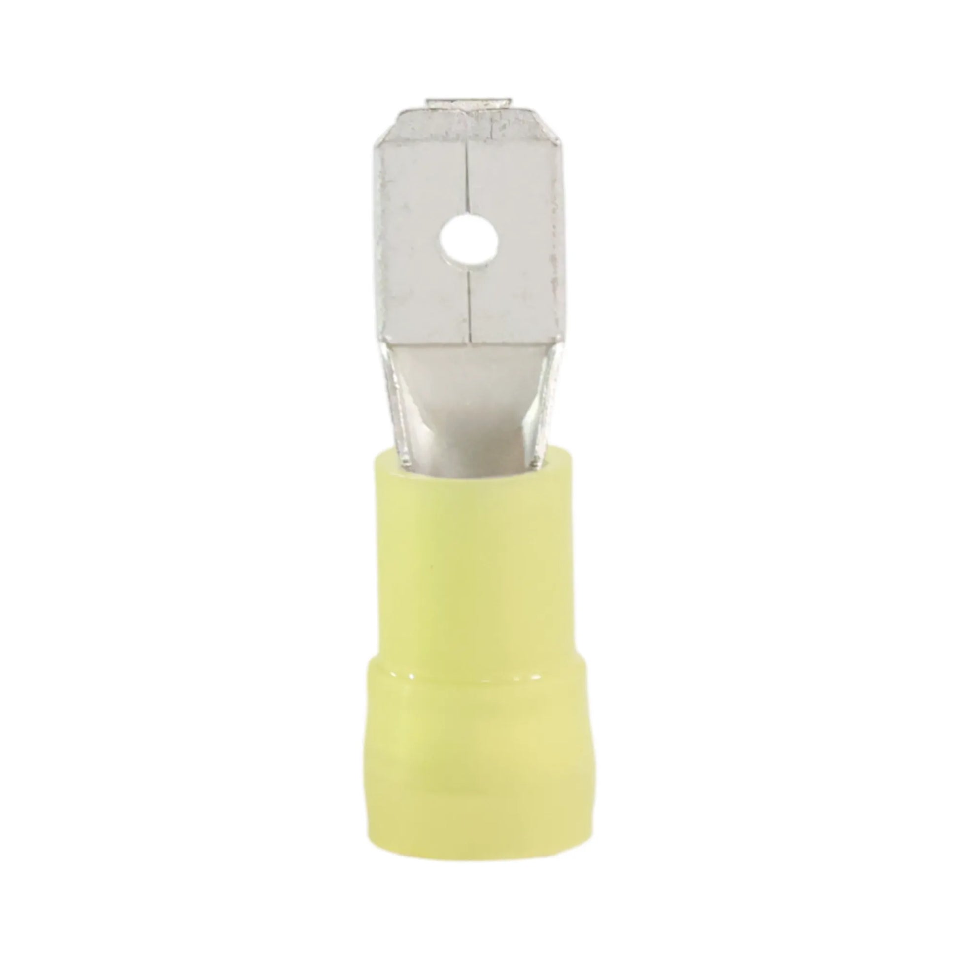 Yellow nylon male quick disconnect (100 pack) for caravan, rv, and campervan 12v wiring connections