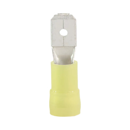 Yellow nylon male quick disconnect (100 pack) for caravan, rv, and campervan 12v wiring connections