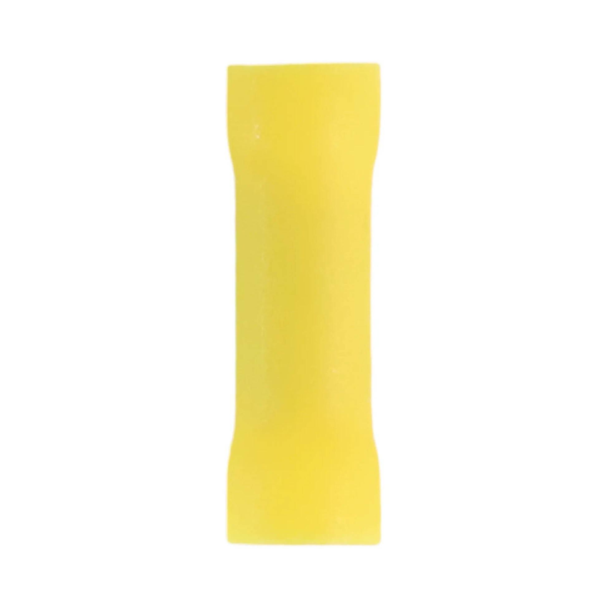 Yellow vinyl insulated butt splice connector (100 pack) for caravan, rv, and campervan 12v wiring joins