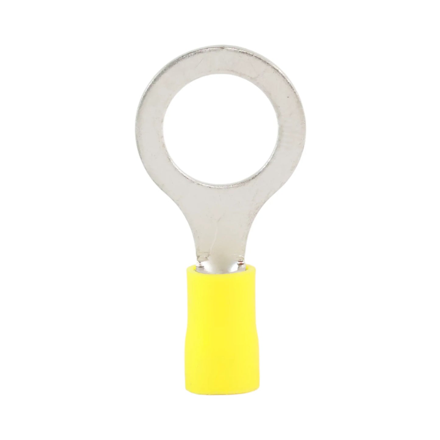 Yellow vinyl insulated ring terminal M12 for caravan, rv, and campervan 12v wiring connections