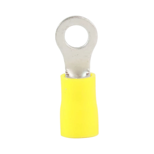Yellow vinyl insulated ring terminal M5 for caravan, rv, and campervan 12v wiring