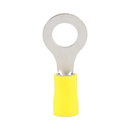 Yellow vinyl insulated ring terminal M8 for caravan, rv, and campervan 12v wiring connections